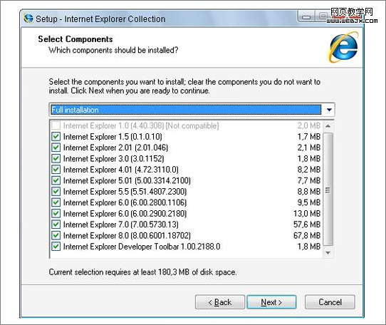 9&10、老版本的Internet Explorer